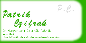 patrik czifrak business card